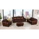 Bexley Caramel Leather Living Room Set with Nailhead Trim