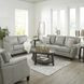 Camden Silver Leather 61" Loveseat with Nailhead Trim