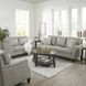 Camden Silver Leather 87" Sofa with Nailhead Trim