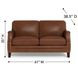 Camden Pecan Leather 61" Loveseat with Nailhead Trim
