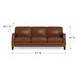 Camden Pecan Leather 87" Sofa with Nailhead Trim
