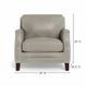 Camden Stone Leather Upholstered Accent Chair with Nailhead Trim