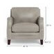 Camden Stone Leather Upholstered Accent Chair with Nailhead Trim