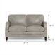 Camden Stone Leather 61" Loveseat with Nailhead Trim