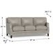 Camden Stone Leather 87" Sofa with Nailhead Trim