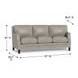 Camden Stone Leather 87" Sofa with Nailhead Trim