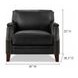 Camden Black Leather Upholstered Accent Chair with Nailhead Trim