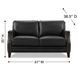 Camden Black Leather 61" Loveseat with Nailhead Trim
