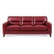 Elwyn Cranberry Leather 87" Sofa