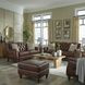 Kingswell Brown Leather 91" Sofa with Nailhead Trim