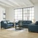 Halwyn Navy Leather 65" Loveseat