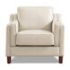 Isla Vanilla Leather Upholstered Accent Chair