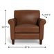 Lachlan Pecan Leather Upholstered Accent Chair