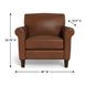 Lachlan Pecan Leather Upholstered Accent Chair