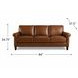 Lachlan Pecan Leather 84" Sofa