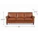 Lachlan Nutmeg Leather 84" Sofa