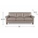 Lachlan Stone Leather 84" Sofa