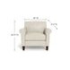 Lachlan Vanilla Leather Upholstered Accent Chair