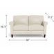 Lachlan Vanilla Leather 60" Loveseat