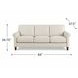Lachlan Vanilla Leather 84" Sofa