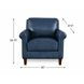 Lachlan Navy Leather Upholstered Accent Chair