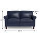 Lachlan Navy Leather 60" Loveseat