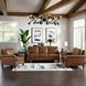 Lachlan Pecan Leather 60" Loveseat