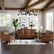 Lachlan Pecan Leather Upholstered Rectangular Ottoman