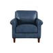 Lachlan Navy Leather Upholstered Accent Chair