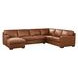 Langston Nutmeg Leather Modular Sectional
