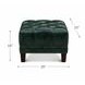 Picavel Green Leather Upholstered Rectangular Ottoman with Nailhead Trim