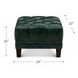 Picavel Green Leather Upholstered Rectangular Ottoman with Nailhead Trim