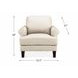 Soleil Vanilla Leather Upholstered Lounge Chair