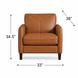 Yorwick Cognac Leather Upholstered Accent Chair