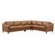 Isla Cognac Top Grain Leather 4 Piece Sectional