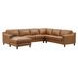 Isla Cognac Top Grain Leather LAF Chaise Sectional