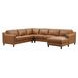 Isla Cognac Top Grain Leather RAF Chaise Sectional