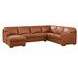 Langston Nutmeg Top Grain Leather LAF Chaise Sectional