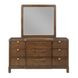 Milan Brown 6 Drawer Dresser and Mirror