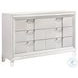 Charlotte White Upholstered Platform Bedroom Set With Storage Footboard