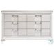 Charlotte White Upholstered Platform Bedroom Set With Storage Footboard