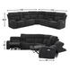 Seattle Gray 3 Piece Modular Dual Power Reclining Sectional with USB Charging