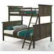 San Mateo Youth Gray Twin Over Full Bunk Bed