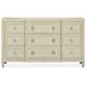Sheridan Limestone 9 Drawer Dresser with Rectangular Mirror