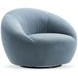 Rizz Blue Upholstered Swivel Accent Chair