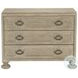 Santa Barbara Sandstone and Travertine Stone 3 Drawer Bachelor's Chest