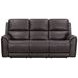 Easton Steamboat Brown Leather Zero Gravity Power Reclining Living Room Set with USB Charging