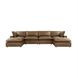 Cali Cognac Brown Leather Modular Sectional