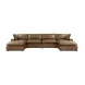 Cali Cognac Brown Leather Modular Sectional
