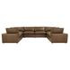 Cali Cognac Brown Leather Modular U-Sofa Sectional